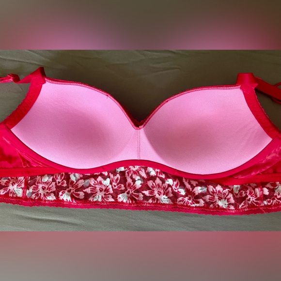 PINK Lace Wired Push Up Bralette - Picture 10 of 12